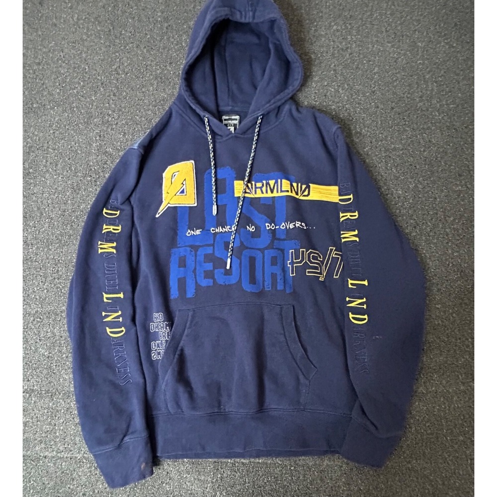 Dreamland Hoodie Sweatshirt Last Resort Navy All Over Print XL See Description